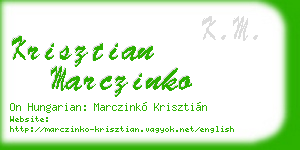krisztian marczinko business card