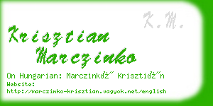 krisztian marczinko business card